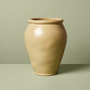 Hearth & Hand with Magnolia 10" Smooth Ceramic Urn Vase, Tan